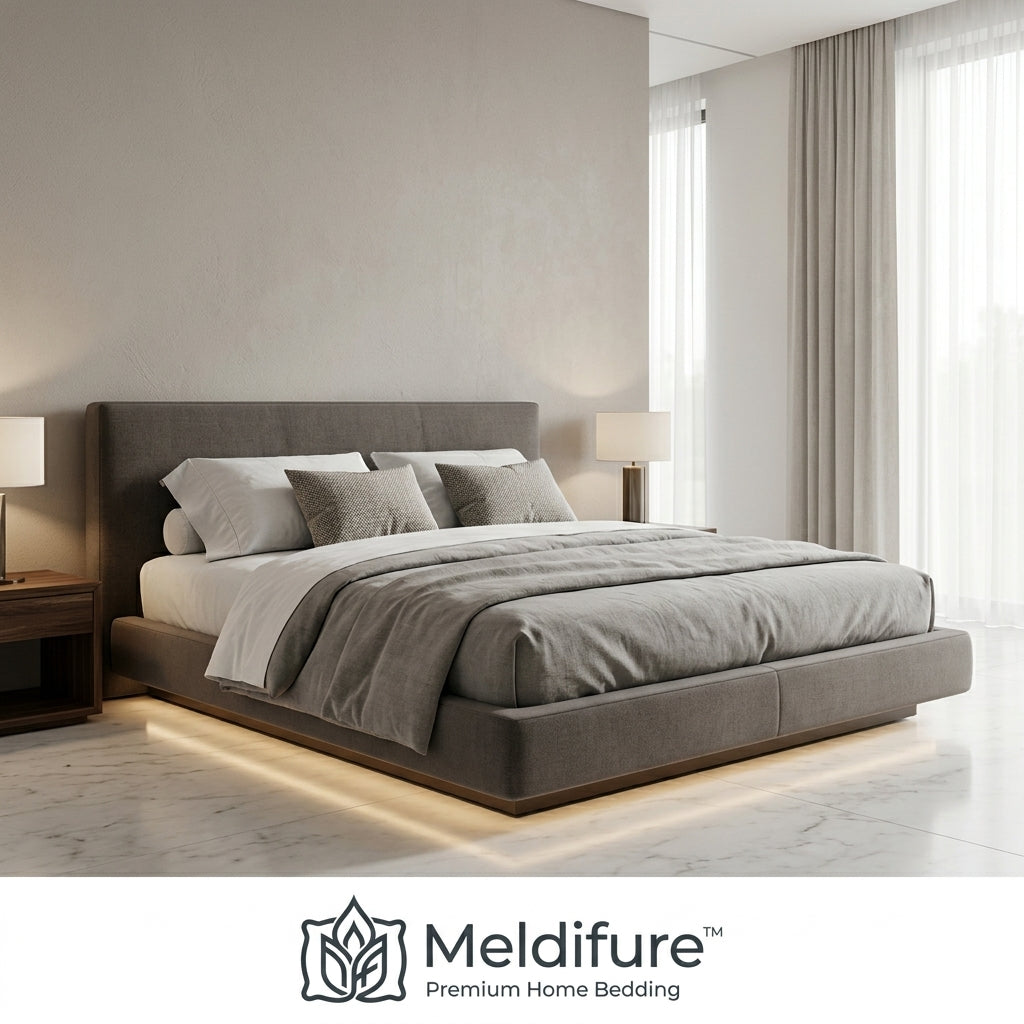 Meldifure™ Floating Upholstered Platform Bed